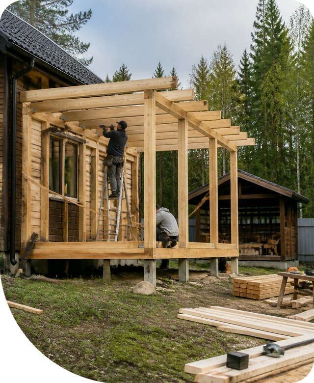 Строительство пристроек и построек на участке в Асбесте